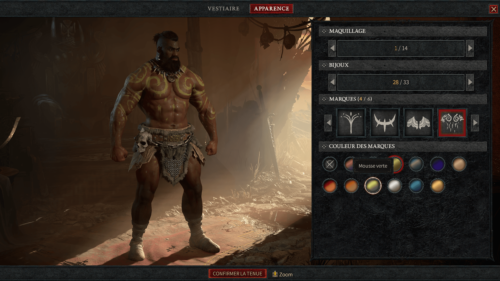 Wardrobe screenshot of Diablo IV Beta video game interface.
