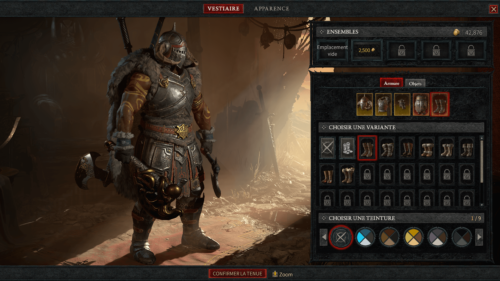 Wardrobe screenshot of Diablo IV Beta video game interface.