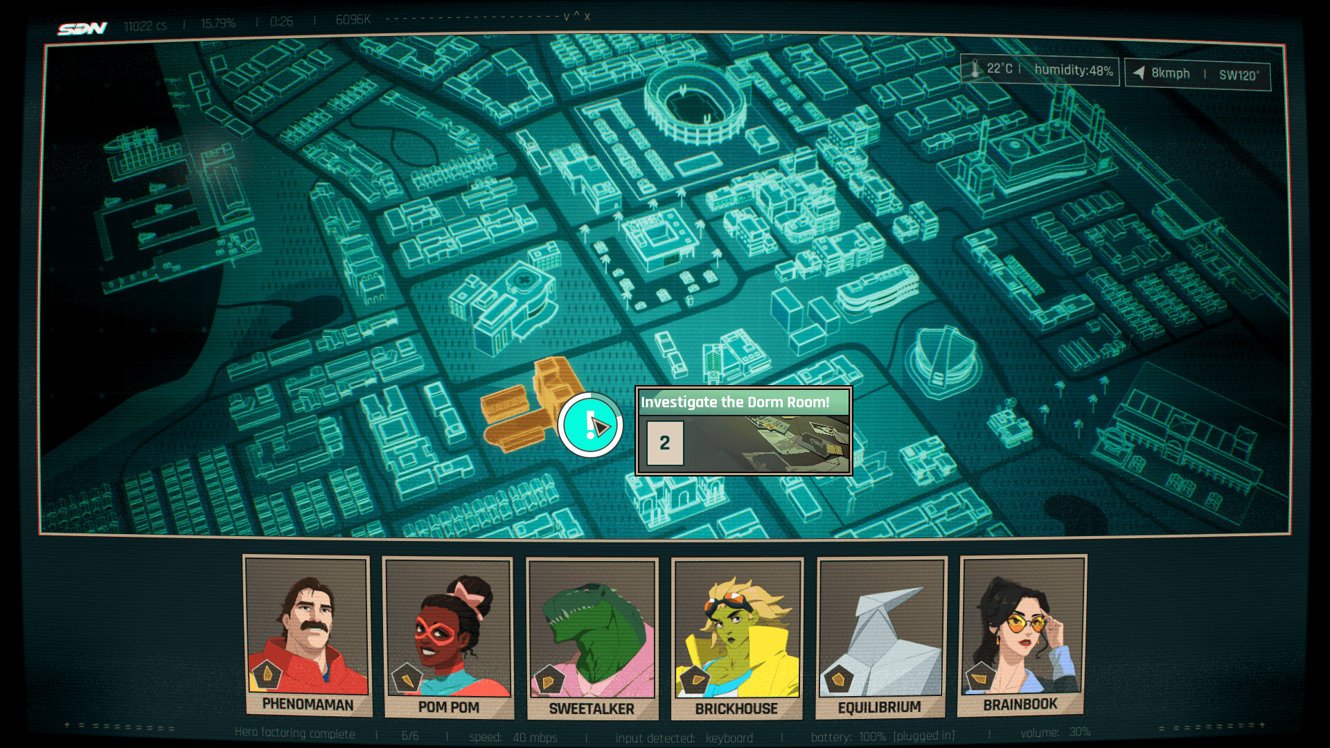 Map screenshot of Dispatch video game interface.