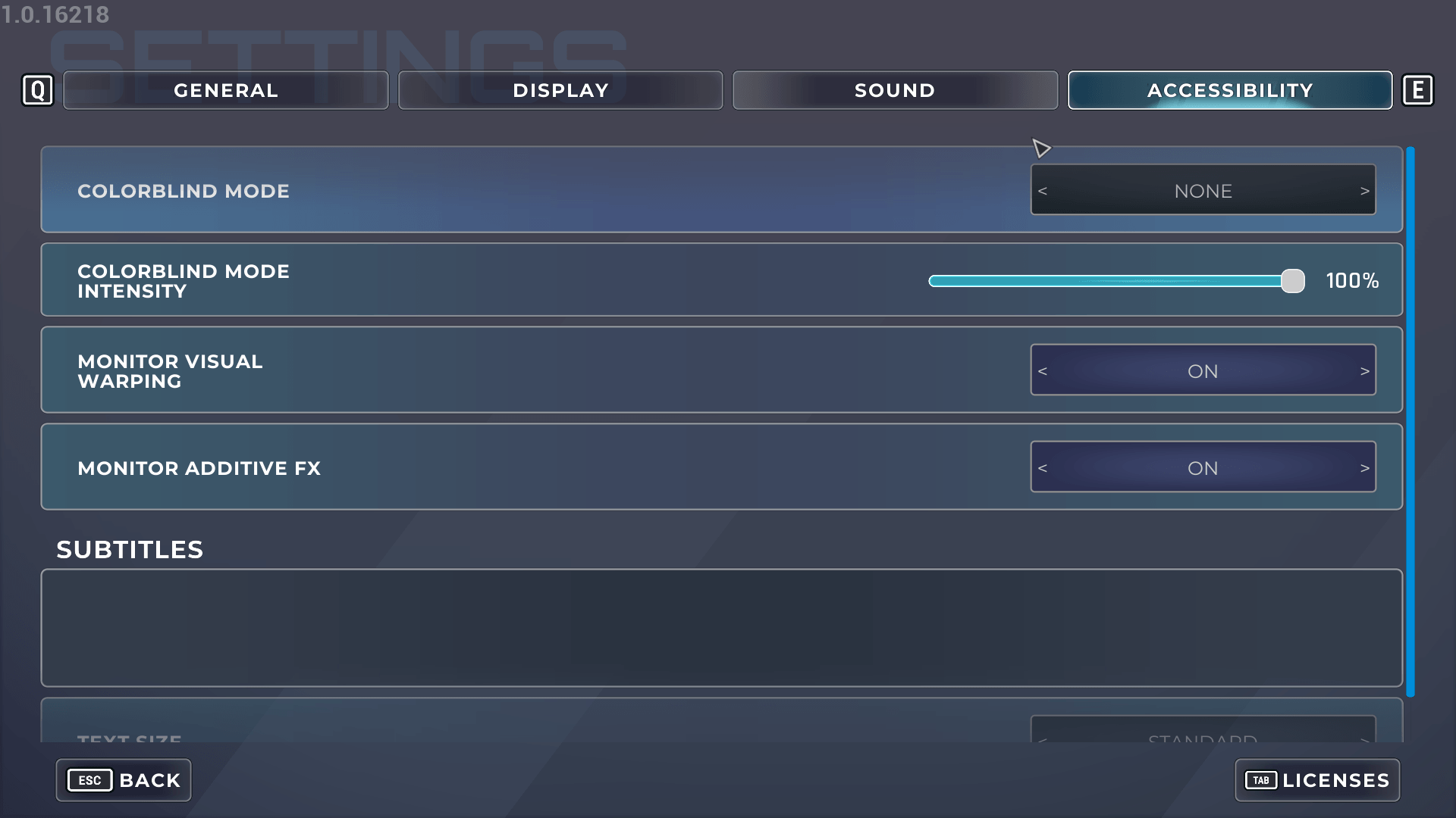 Accessibility screenshot of Dispatch video game interface.