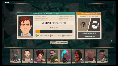 Level Complete screenshot of Dispatch video game interface.