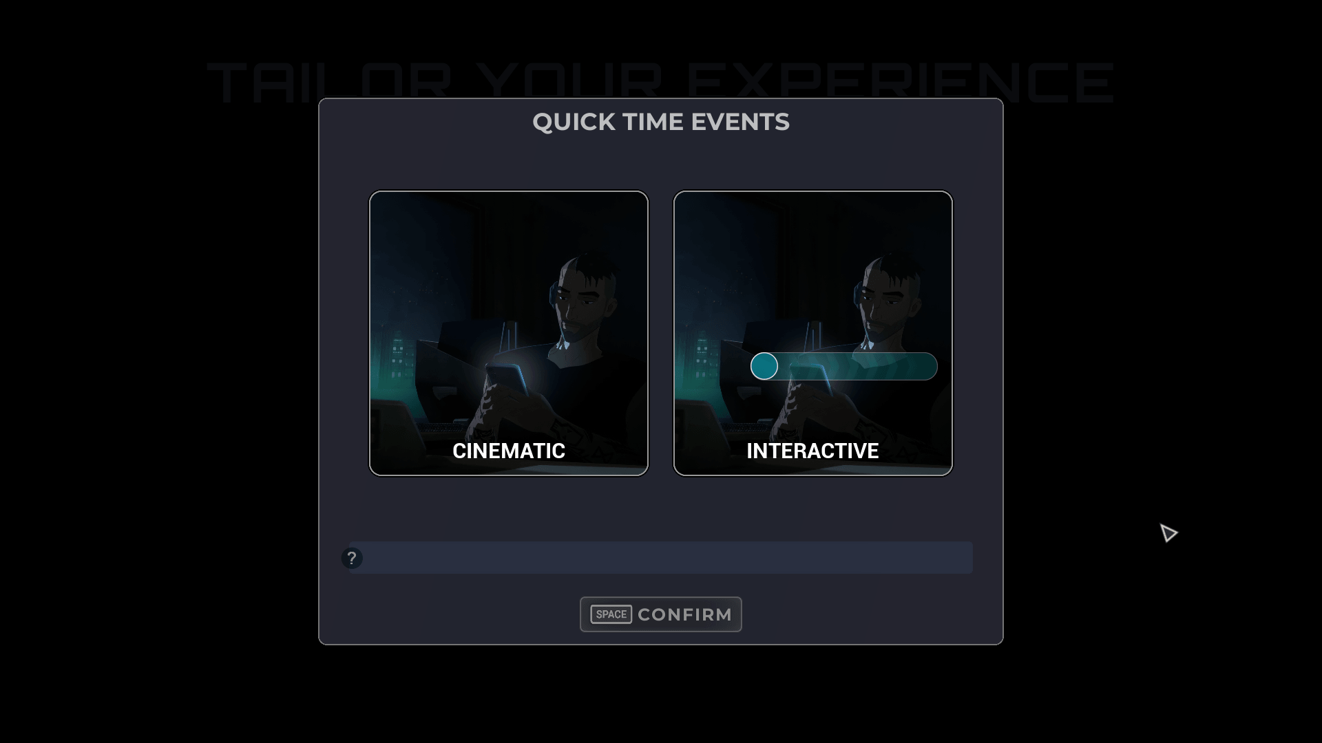 QTE screenshot of Dispatch video game interface.