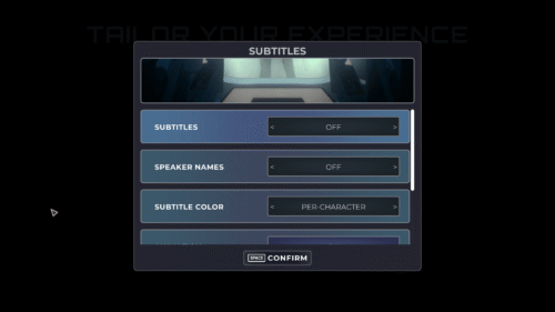 Subtitles screenshot of Dispatch video game interface.