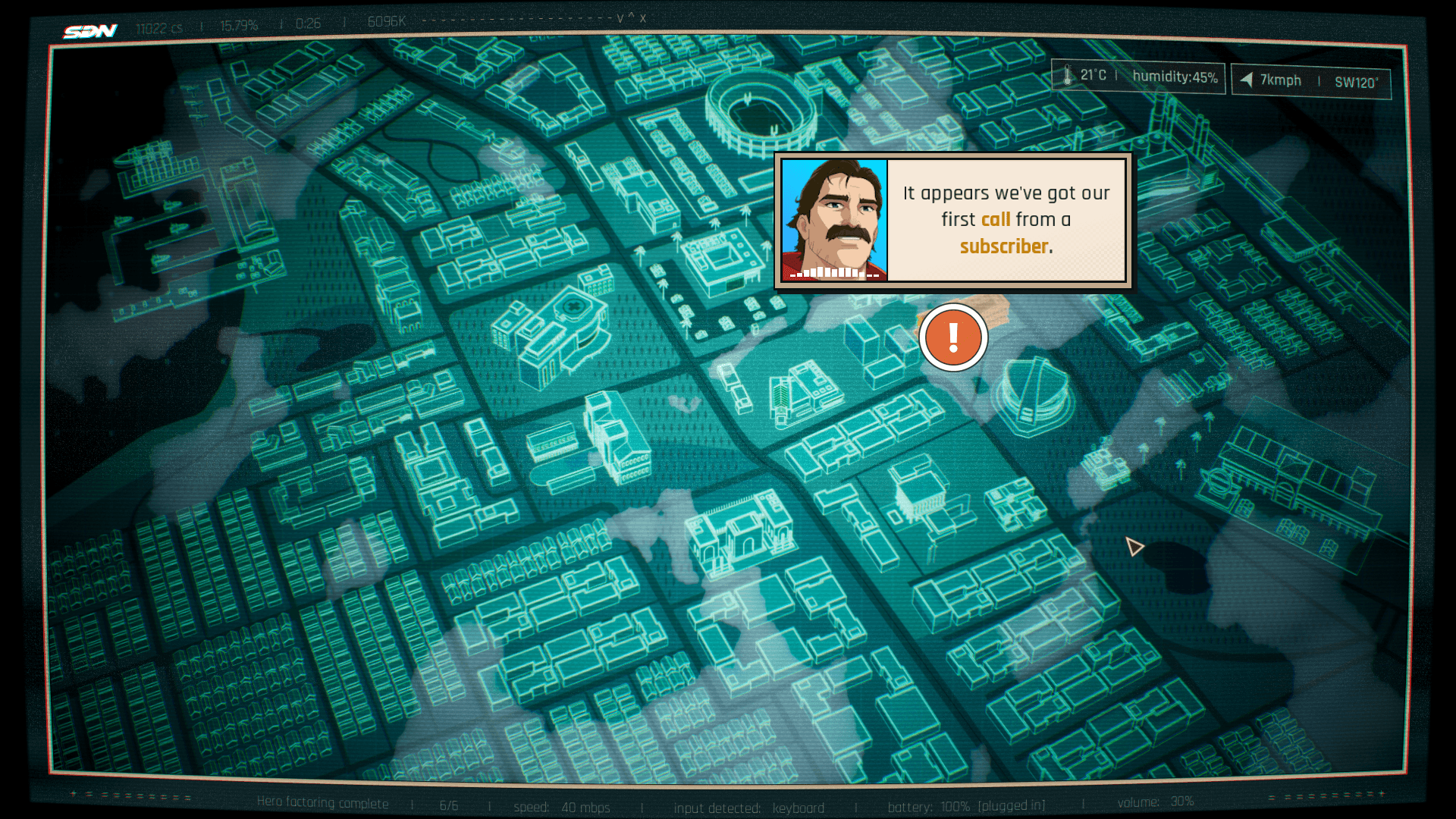 Tip screenshot of Dispatch video game interface.