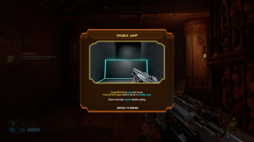 Double jump screenshot of Doom Eternal video game interface.