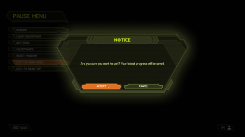 Notice screenshot of Doom Eternal video game interface.