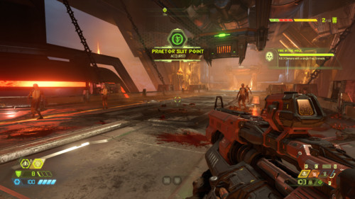 Praetor suit point acquired screenshot of Doom Eternal video game interface.