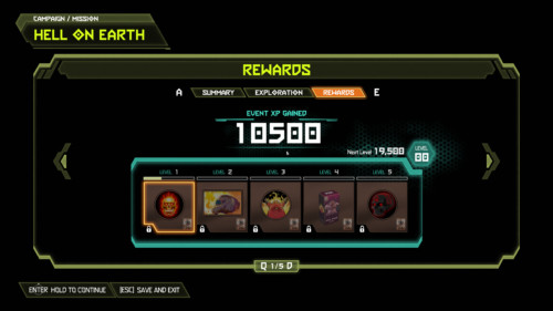 Rewards screenshot of Doom Eternal video game interface.