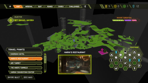 Travel points screenshot of Doom Eternal video game interface.