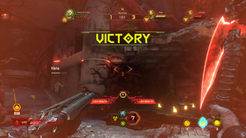 Victory screenshot of Doom Eternal video game interface.