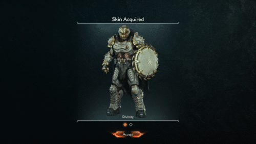 Confirmation screenshot of Doom: The Dark Ages video game interface.