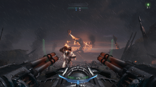 HUD screenshot of Doom: The Dark Ages video game interface.