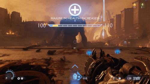 Celebration screenshot of Doom: The Dark Ages video game interface.