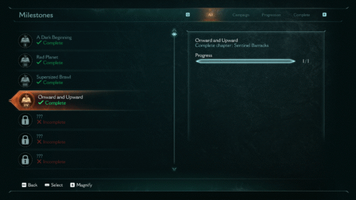 Achievements screenshot of Doom: The Dark Ages video game interface.