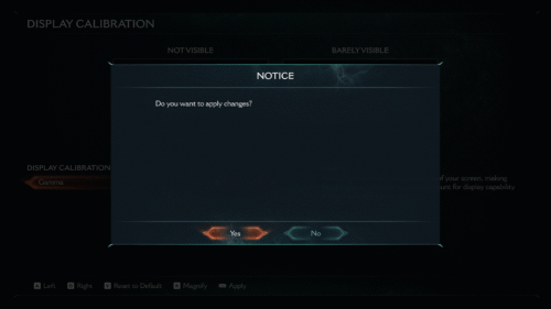 Confirmation screenshot of Doom: The Dark Ages video game interface.