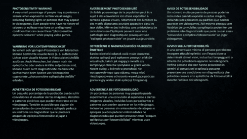 Epilepsy Warning screenshot of Doom: The Dark Ages video game interface.