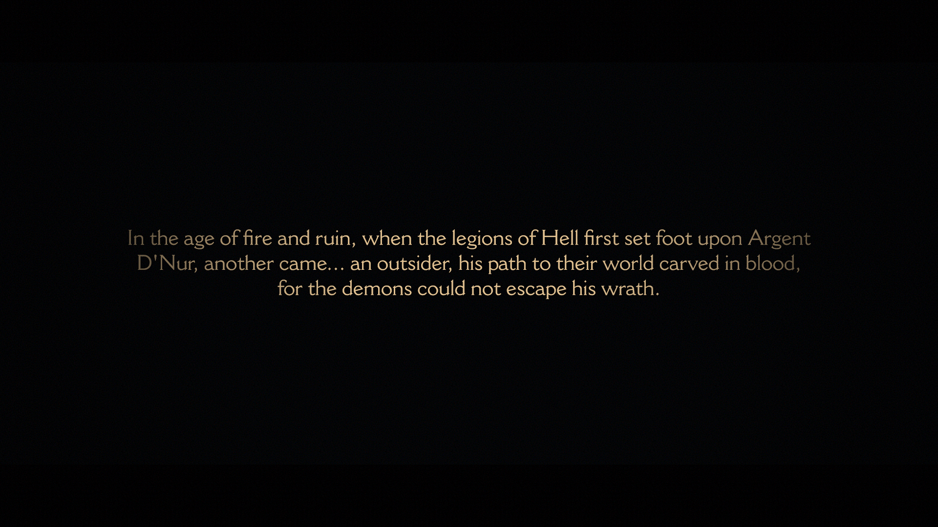 Quote screenshot of Doom: The Dark Ages video game interface.