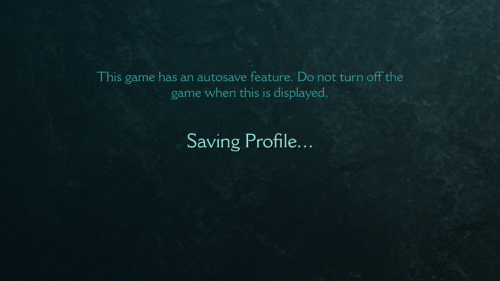 Saving Profile screenshot of Doom: The Dark Ages video game interface.