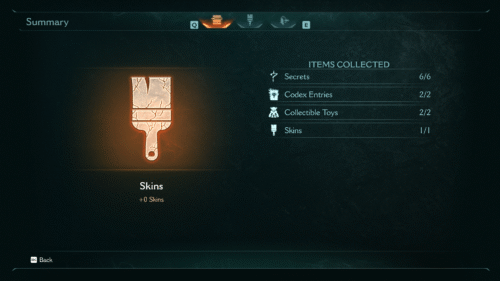 Summary screenshot of Doom: The Dark Ages video game interface.