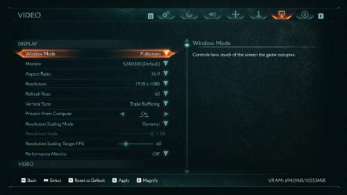 Video screenshot of Doom: The Dark Ages video game interface.