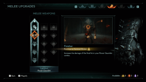 Weapon Selection screenshot of Doom: The Dark Ages video game interface.