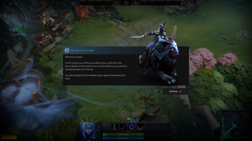 Your hero and your team screenshot of Dota 2 video game interface.