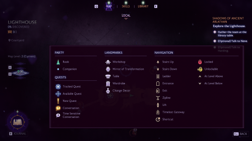 Map Legend screenshot of Dragon Age: The Veilguard video game interface.