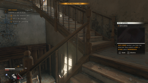 HUD screenshot of Dying Light: The Beast video game interface.