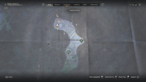 Map screenshot of Dying Light: The Beast video game interface.