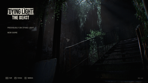 Main Menu screenshot of Dying Light: The Beast video game interface.