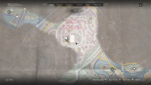 Map screenshot of Dying Light: The Beast video game interface.