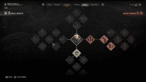 Skill Tree screenshot of Dying Light: The Beast video game interface.