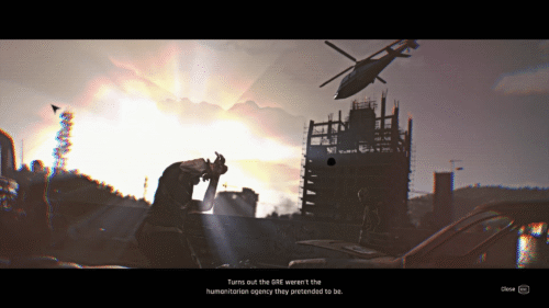 Subtitles screenshot of Dying Light: The Beast video game interface.