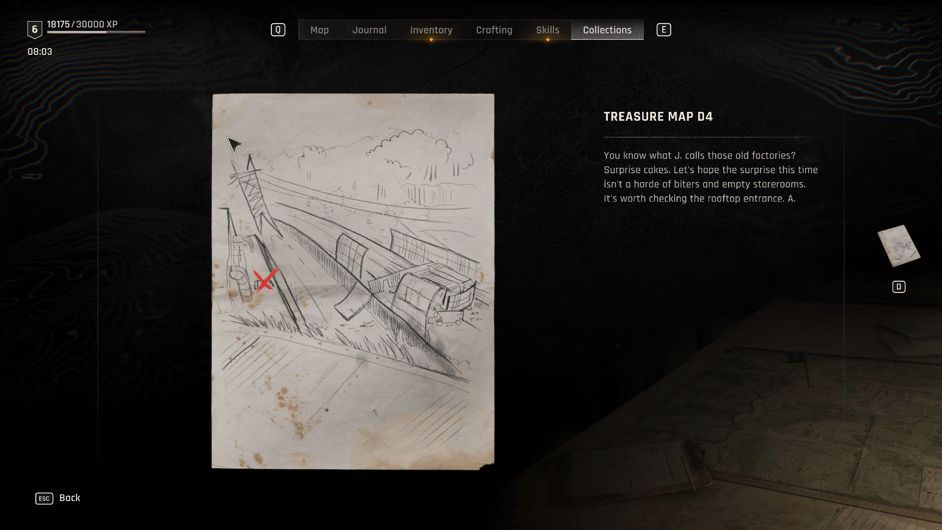 Treasure Map screenshot of Dying Light: The Beast video game interface.