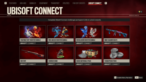 Ubisoft Connect screenshot of Far Cry 6 video game interface.