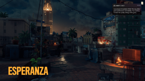 HUD screenshot of Far Cry 6 video game interface.
