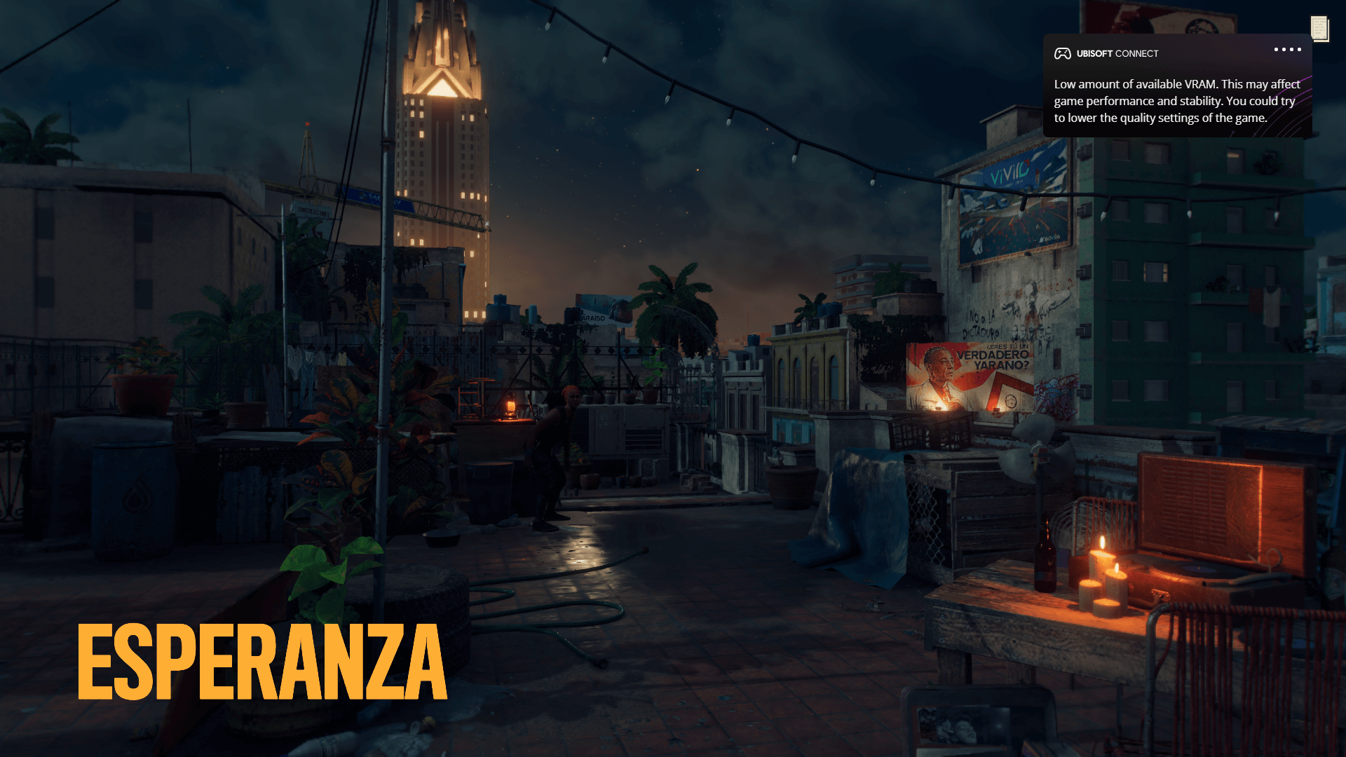 HUD screenshot of Far Cry 6 video game interface.