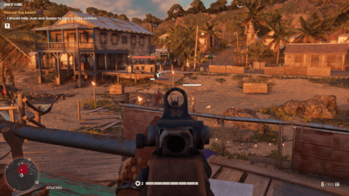 HUD screenshot of Far Cry 6 video game interface.