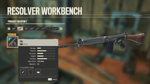 Workbench screenshot of Far Cry 6 video game interface.