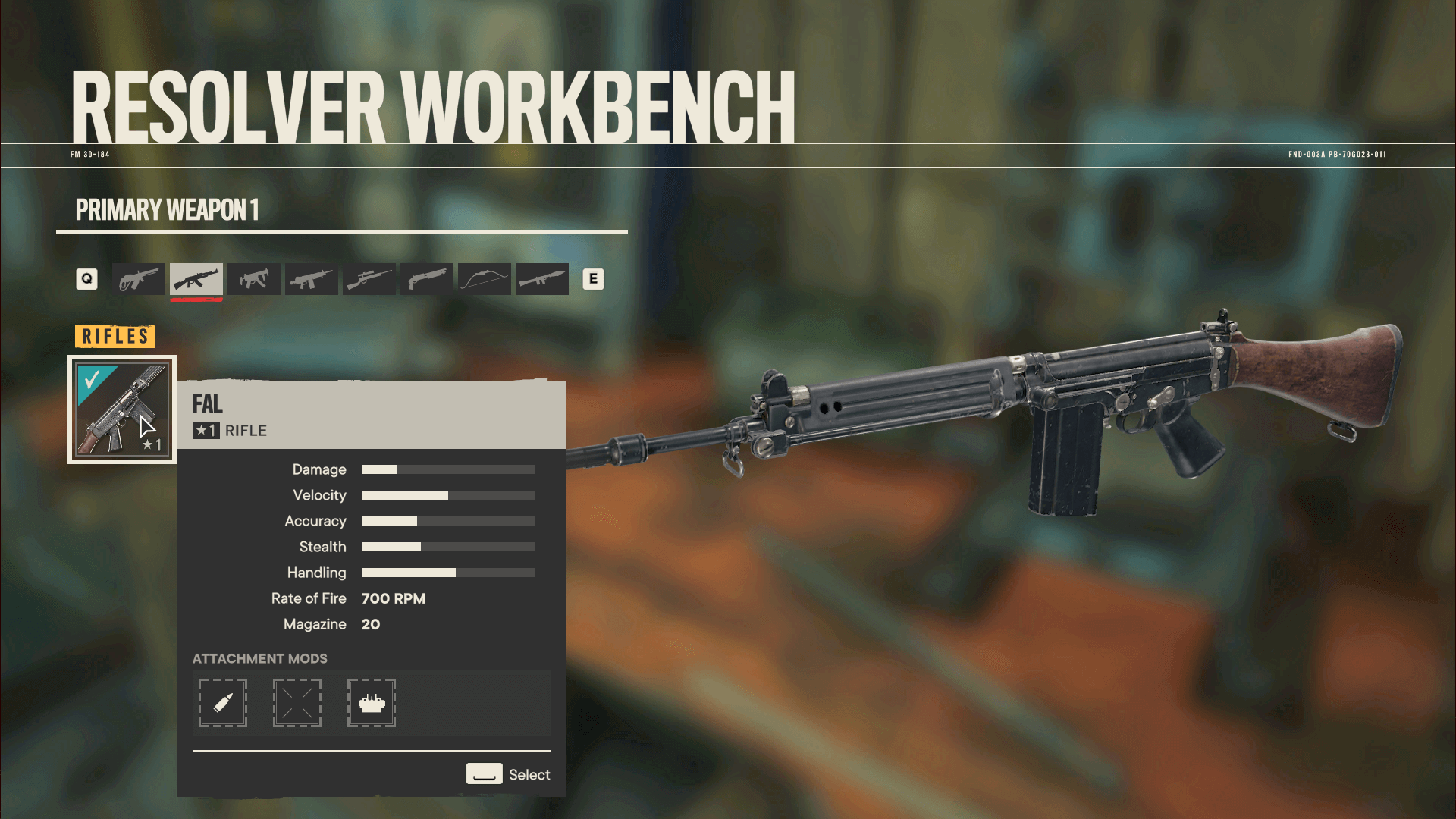 Workbench screenshot of Far Cry 6 video game interface.