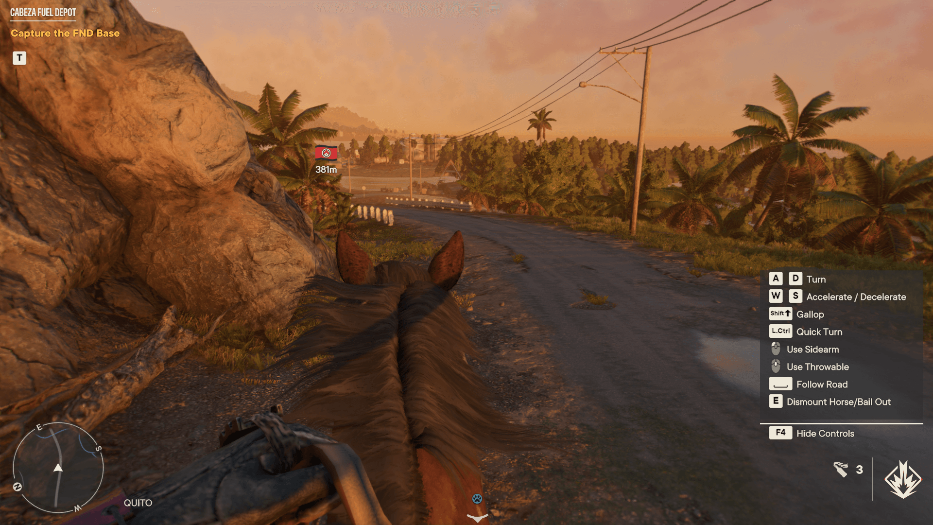 Hint screenshot of Far Cry 6 video game interface.