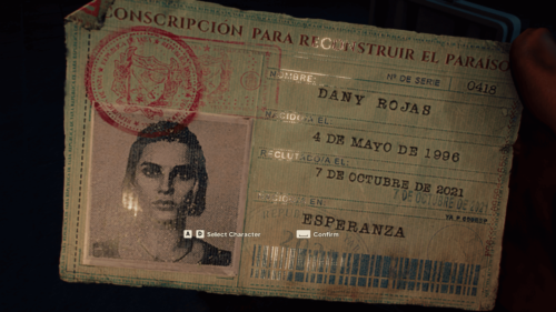 Character Selection screenshot of Far Cry 6 video game interface.