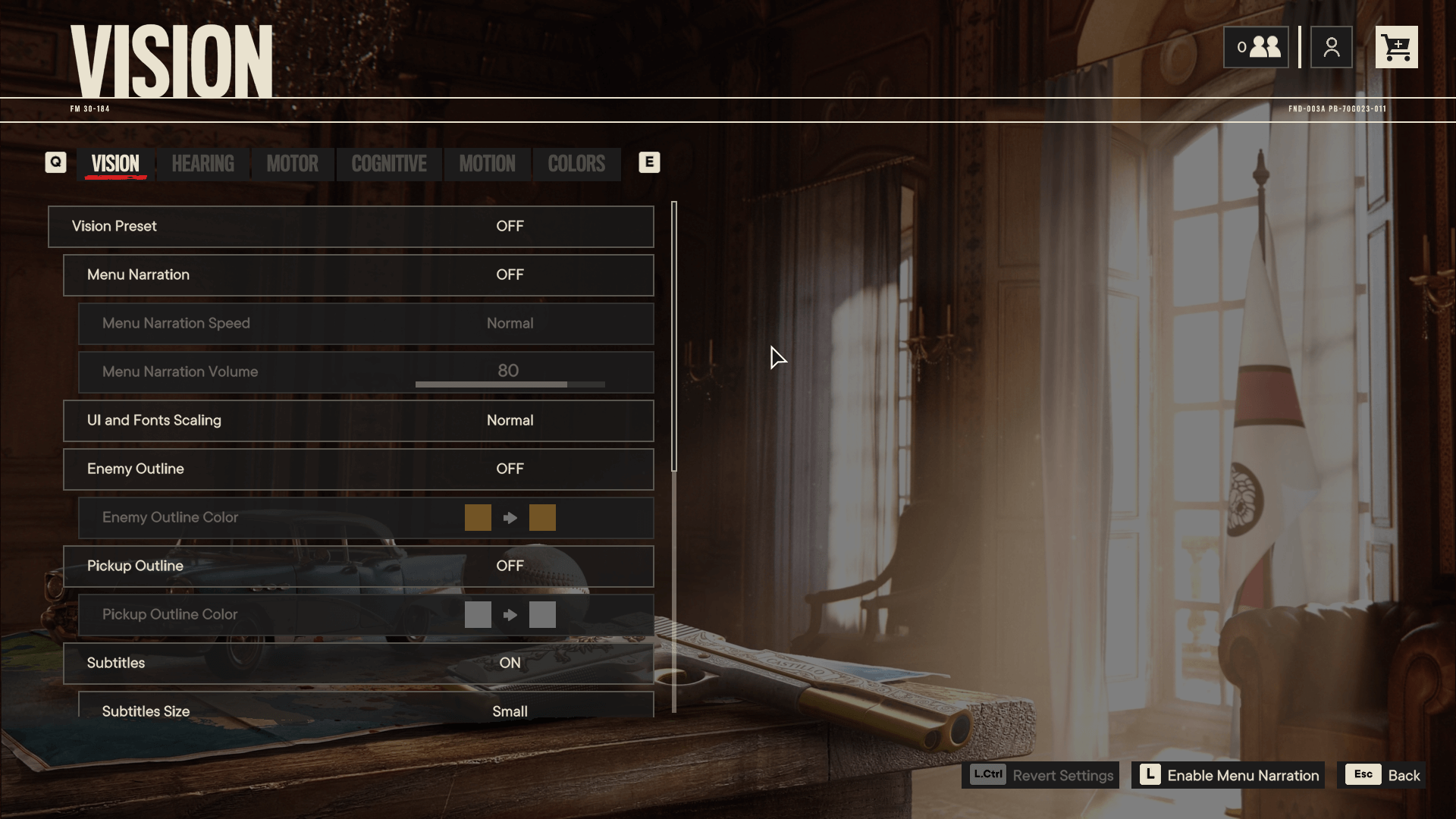 Presets screenshot of Far Cry 6 video game interface.