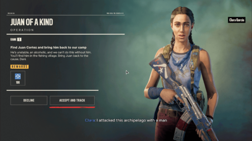 Quest screenshot of Far Cry 6 video game interface.