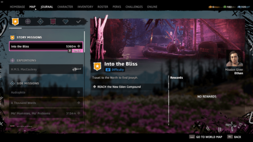 Quest screenshot of Far Cry New Dawn video game interface.