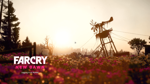Login screenshot of Far Cry New Dawn video game interface.