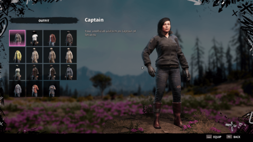 Outfit screenshot of Far Cry New Dawn video game interface.