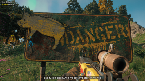 Subtitles screenshot of Far Cry New Dawn video game interface.