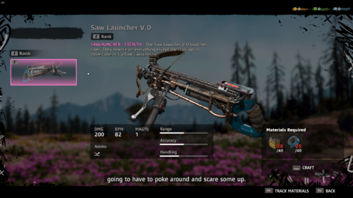 Weapon screenshot of Far Cry New Dawn video game interface.