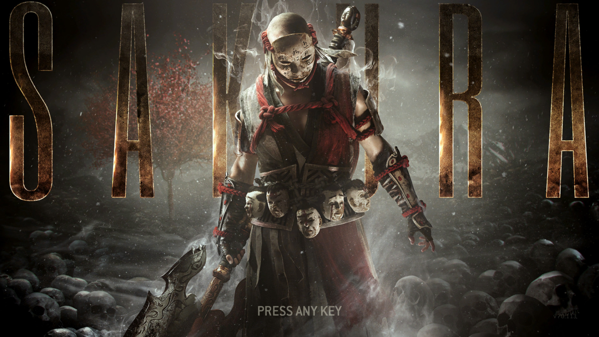 Press any key screenshot of For Honor video game interface.